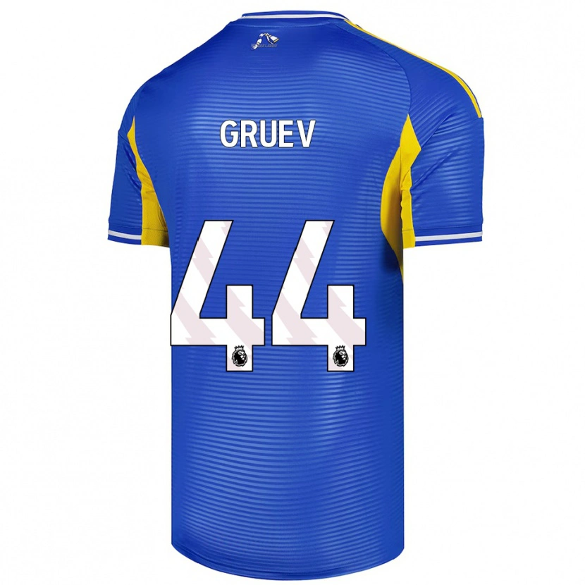 Danxen Mujer Camiseta Ilia Gruev #44 Azul Amarillo 2ª Equipación 2025/26 La Camisa