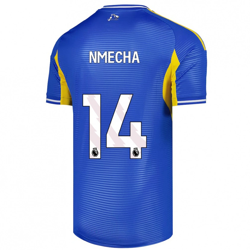 Danxen Mujer Camiseta Lukas Nmecha #14 Azul Amarillo 2ª Equipación 2025/26 La Camisa