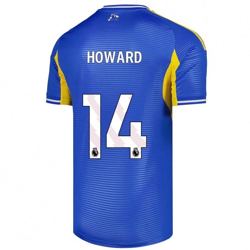 Danxen Mujer Camiseta Jacob Howard #14 Azul Amarillo 2ª Equipación 2025/26 La Camisa