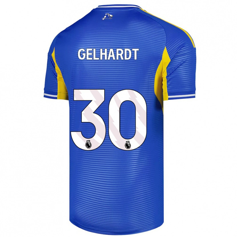 Danxen Mujer Camiseta Joe Gelhardt #30 Azul Amarillo 2ª Equipación 2025/26 La Camisa