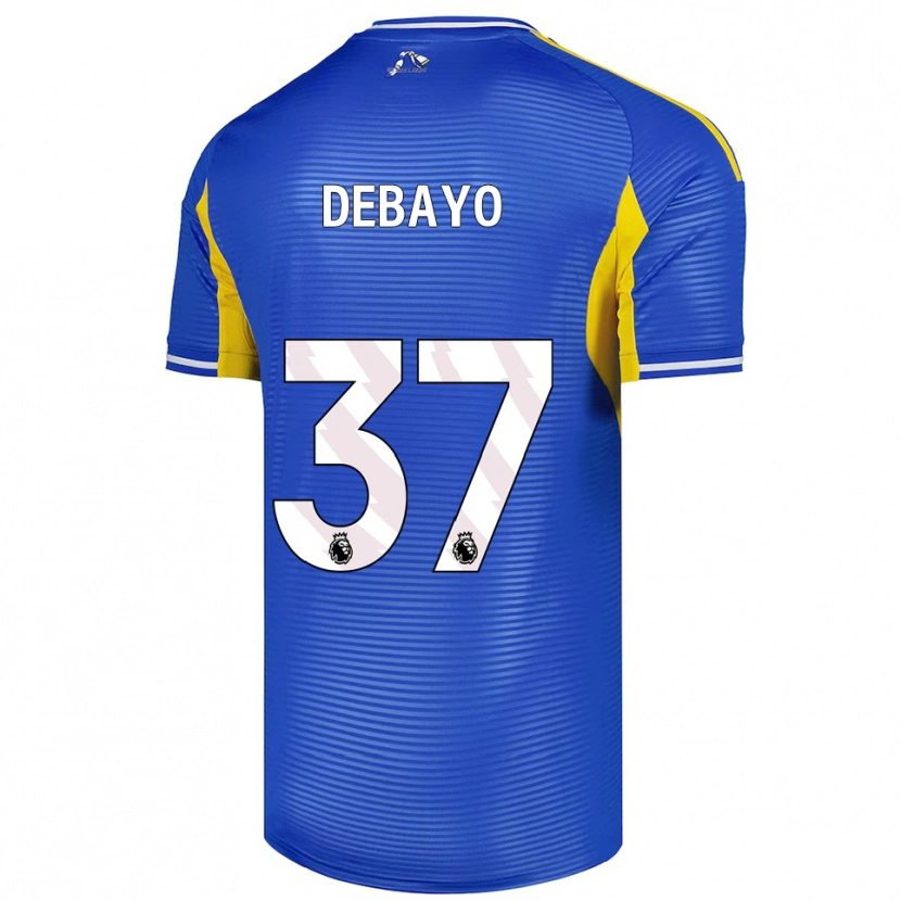 Danxen Mujer Camiseta James Debayo #37 Azul Amarillo 2ª Equipación 2025/26 La Camisa