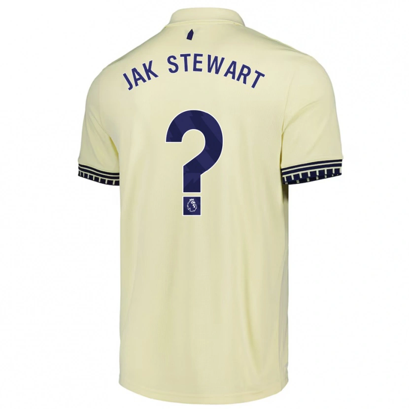Danxen Mujer Camiseta Jak Stewart #0 Blanco Roto Negro 2ª Equipación 2025/26 La Camisa