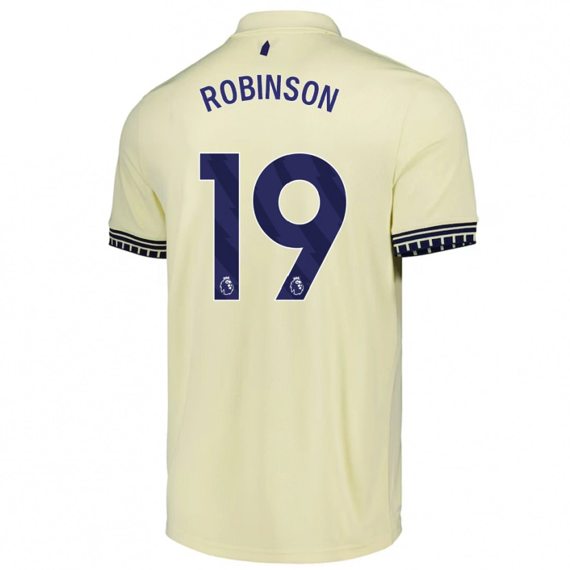 Danxen Mujer Camiseta Katie Robinson #19 Blanco Roto Negro 2ª Equipación 2025/26 La Camisa