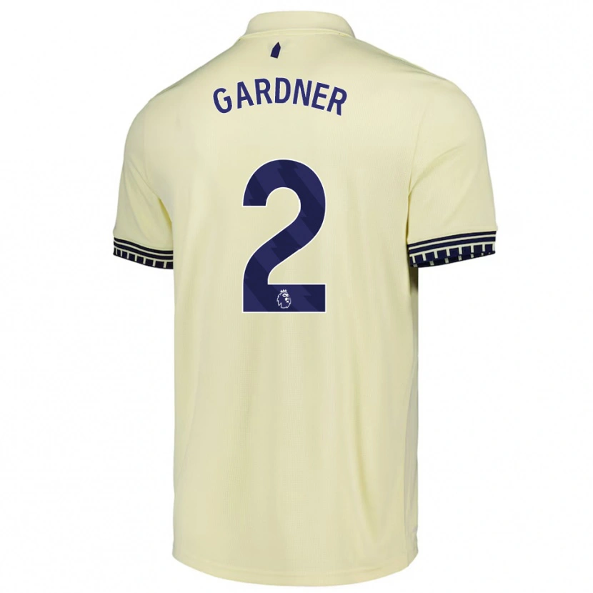 Danxen Mujer Camiseta Luis Gardner #2 Blanco Roto Negro 2ª Equipación 2025/26 La Camisa