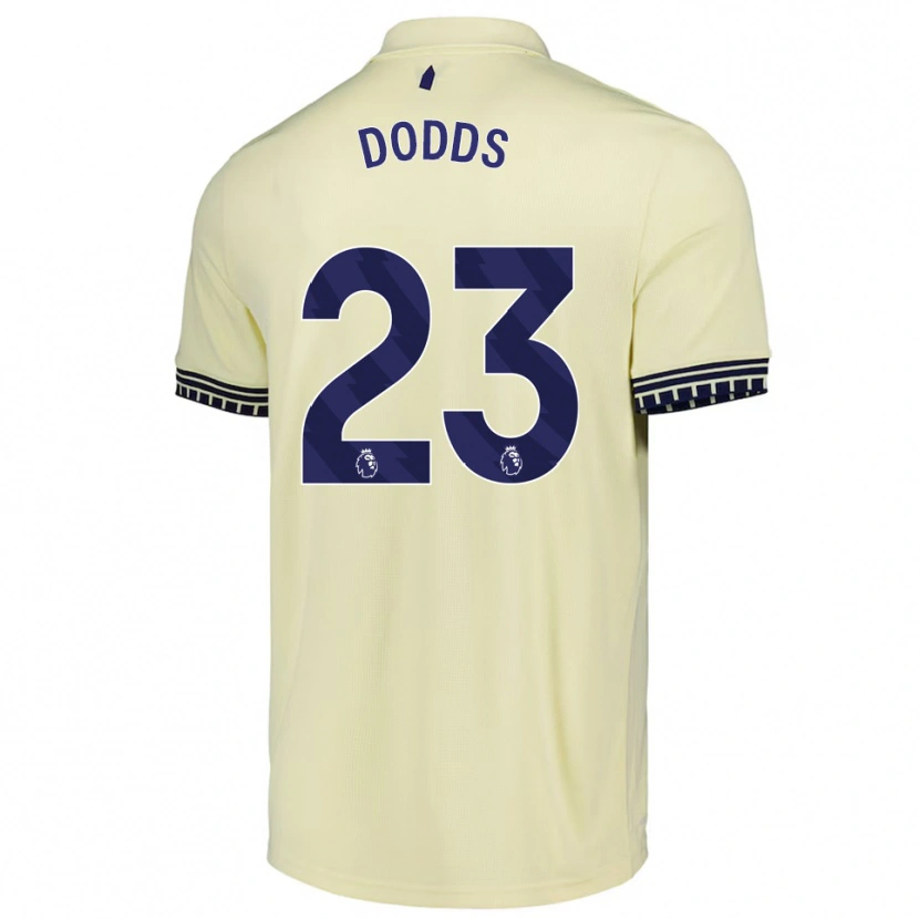Danxen Mujer Camiseta John Dodds #23 Blanco Roto Negro 2ª Equipación 2025/26 La Camisa