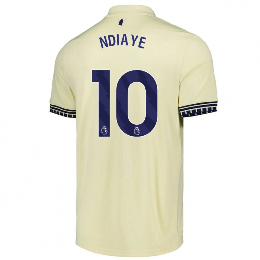 Danxen Mujer Camiseta Iliman Ndiaye #10 Blanco Roto Negro 2ª Equipación 2025/26 La Camisa