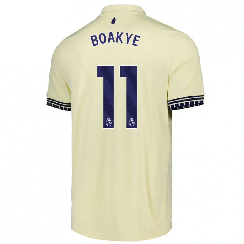 Danxen Mujer Camiseta Kingsford Boakye #11 Blanco Roto Negro 2ª Equipación 2025/26 La Camisa