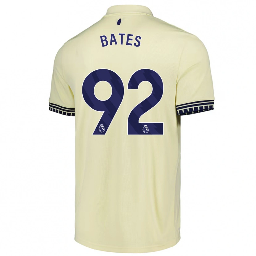 Danxen Mujer Camiseta Callum Bates #92 Blanco Roto Negro 2ª Equipación 2025/26 La Camisa