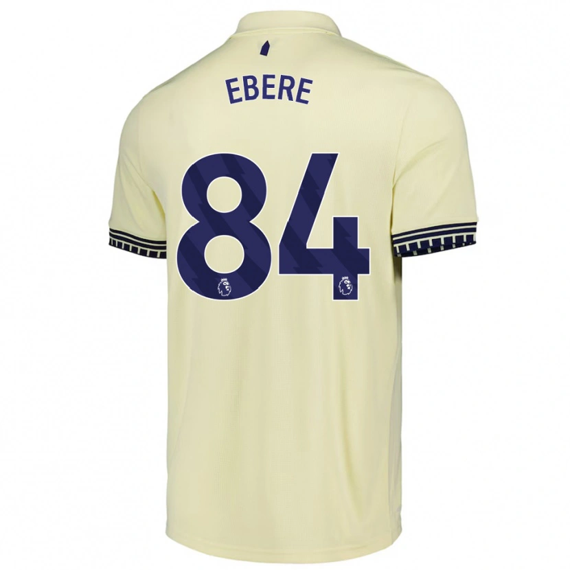 Danxen Mujer Camiseta Coby Ebere #84 Blanco Roto Negro 2ª Equipación 2025/26 La Camisa