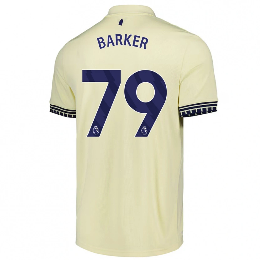 Danxen Mujer Camiseta Owen Barker #79 Blanco Roto Negro 2ª Equipación 2025/26 La Camisa