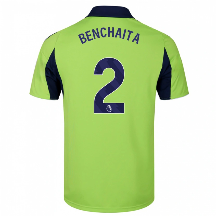 Danxen Mujer Camiseta Nazim Benchaita #2 Verde Marino Blanco 2ª Equipación 2025/26 La Camisa