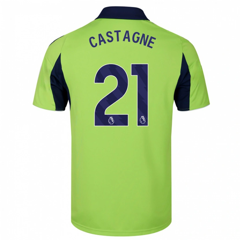 Danxen Mujer Camiseta Timothy Castagne #21 Verde Marino Blanco 2ª Equipación 2025/26 La Camisa