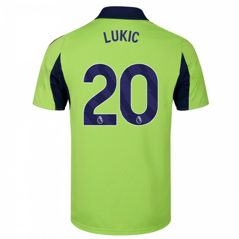 Danxen Mujer Camiseta Saša Lukić #20 Verde Marino Blanco 2ª Equipación 2025/26 La Camisa
