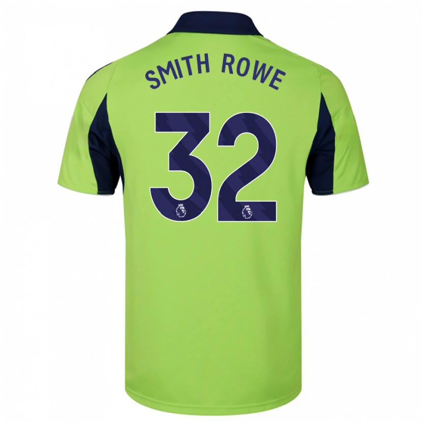 Danxen Mujer Camiseta Emile Smith Rowe #32 Verde Marino Blanco 2ª Equipación 2025/26 La Camisa