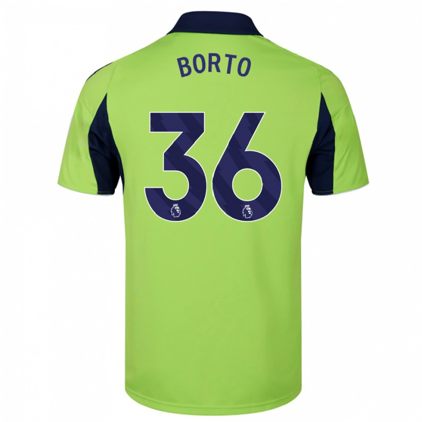 Danxen Mujer Camiseta Alex Borto #36 Verde Marino Blanco 2ª Equipación 2025/26 La Camisa