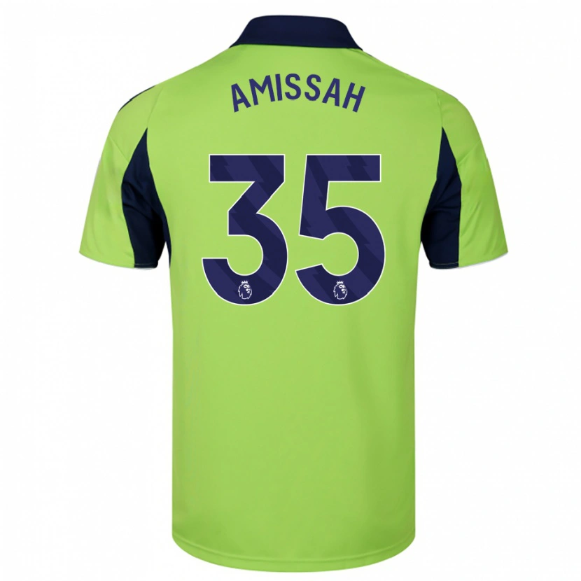 Danxen Mujer Camiseta Sam Amissah #35 Verde Marino Blanco 2ª Equipación 2025/26 La Camisa