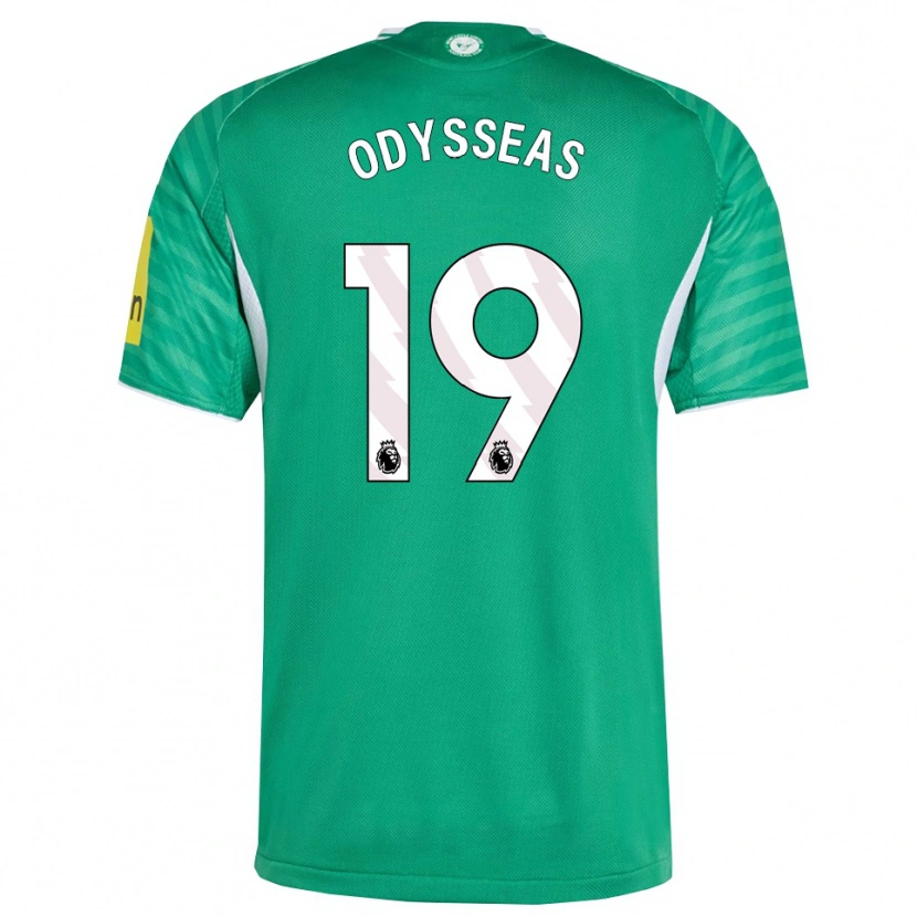 Danxen Mujer Camiseta Odysseas Vlachodimos #19 Verde Blanco 2ª Equipación 2025/26 La Camisa