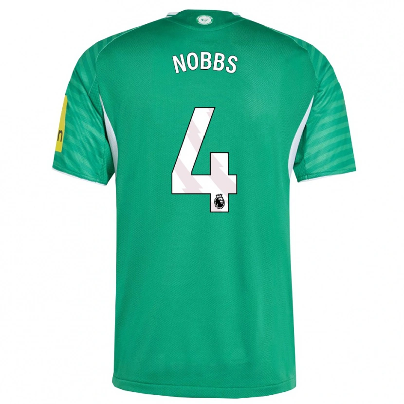Danxen Mujer Camiseta Jordan Nobbs #4 Verde Blanco 2ª Equipación 2025/26 La Camisa