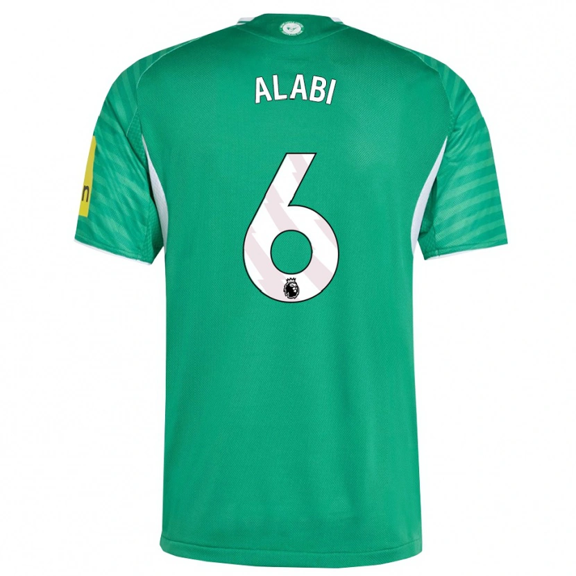 Danxen Mujer Camiseta Sam Alabi #6 Verde Blanco 2ª Equipación 2025/26 La Camisa
