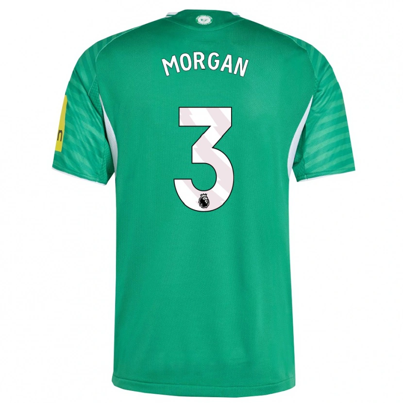 Danxen Mujer Camiseta Noah Morgan #3 Verde Blanco 2ª Equipación 2025/26 La Camisa