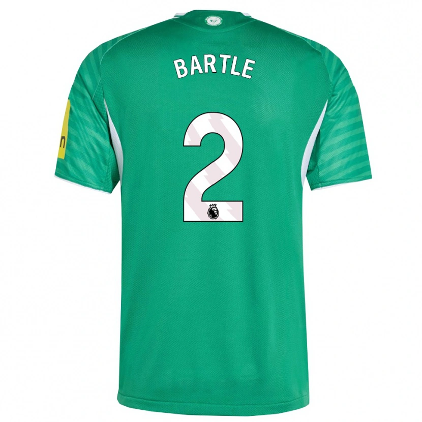 Danxen Mujer Camiseta Jodie Bartle #2 Verde Blanco 2ª Equipación 2025/26 La Camisa