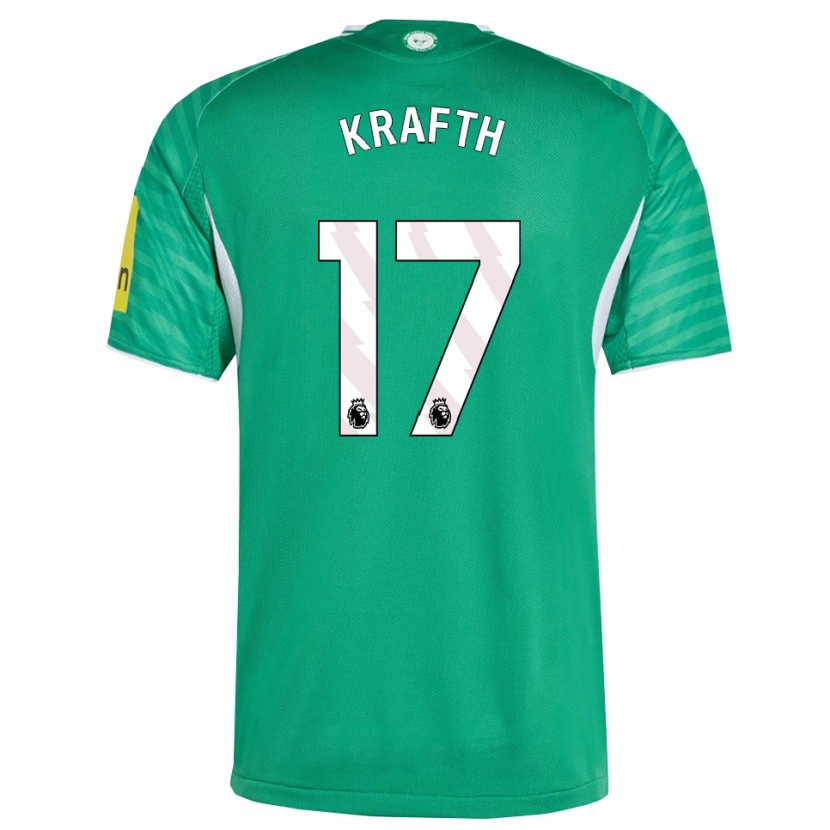 Danxen Mujer Camiseta Emil Krafth #17 Verde Blanco 2ª Equipación 2025/26 La Camisa