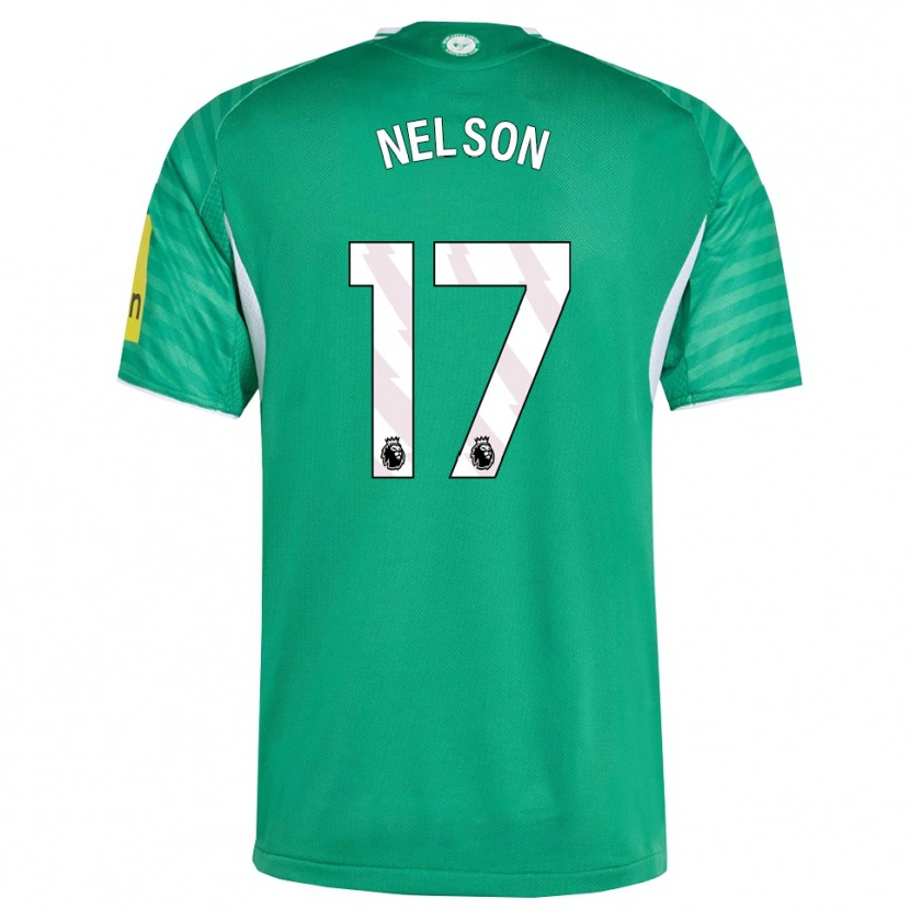 Danxen Mujer Camiseta Erin Nelson #17 Verde Blanco 2ª Equipación 2025/26 La Camisa