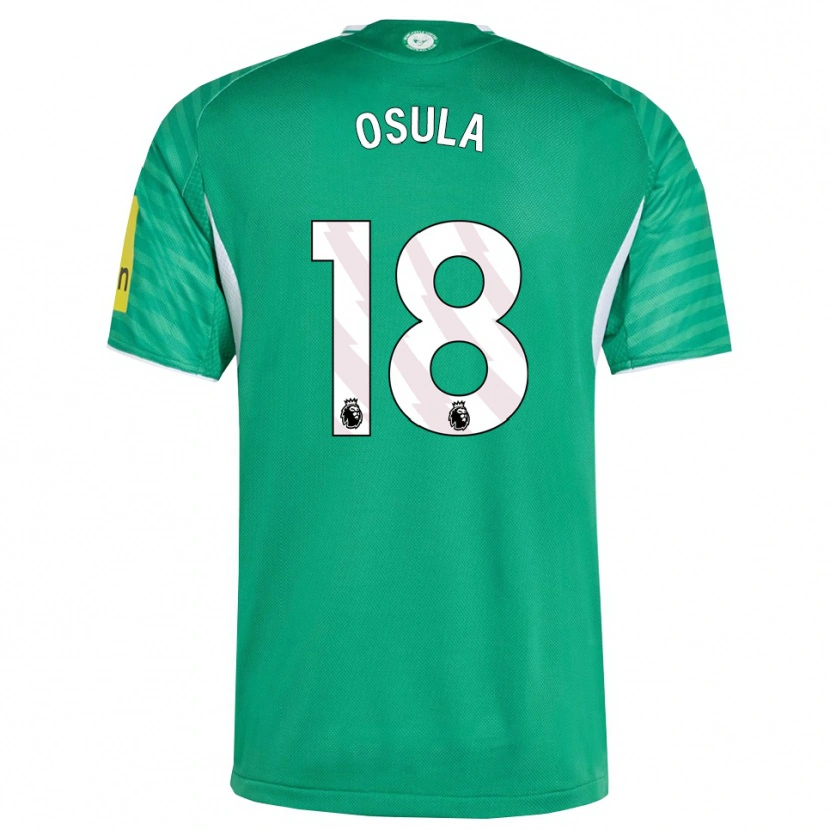Danxen Mujer Camiseta William Osula #18 Verde Blanco 2ª Equipación 2025/26 La Camisa