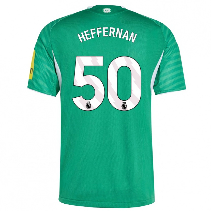 Danxen Mujer Camiseta Cathal Heffernan #50 Verde Blanco 2ª Equipación 2025/26 La Camisa