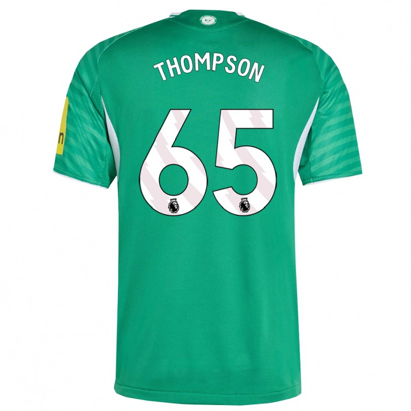 Danxen Mujer Camiseta Ciaran Thompson #65 Verde Blanco 2ª Equipación 2025/26 La Camisa