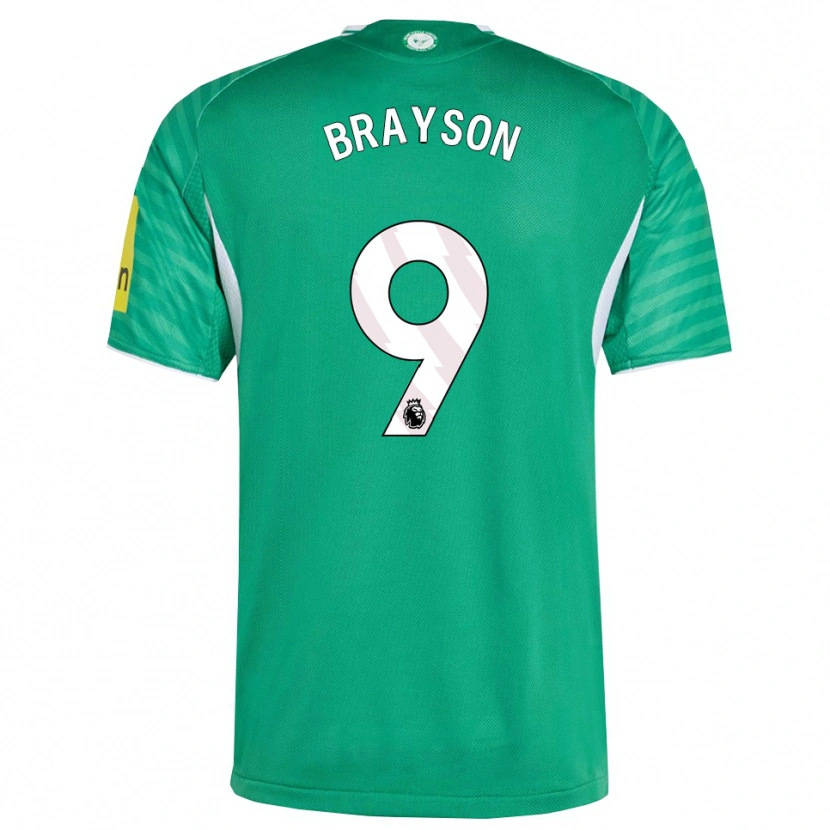 Danxen Mujer Camiseta Joe Brayson #9 Verde Blanco 2ª Equipación 2025/26 La Camisa
