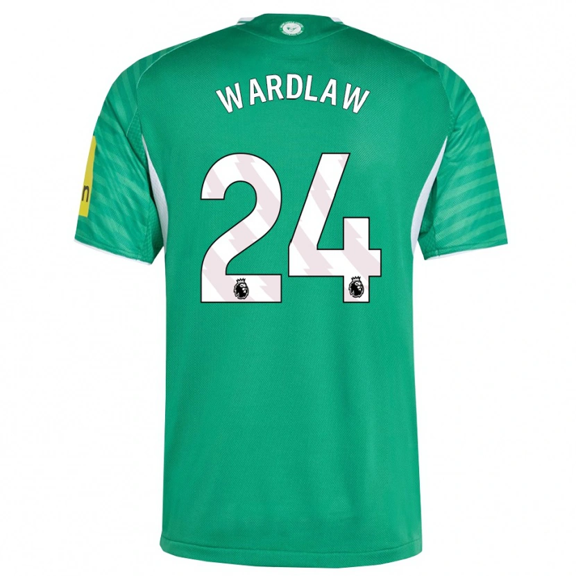 Danxen Mujer Camiseta Charlotte Wardlaw #24 Verde Blanco 2ª Equipación 2025/26 La Camisa