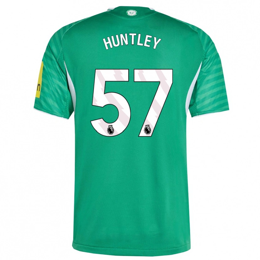 Danxen Mujer Camiseta James Huntley #57 Verde Blanco 2ª Equipación 2025/26 La Camisa
