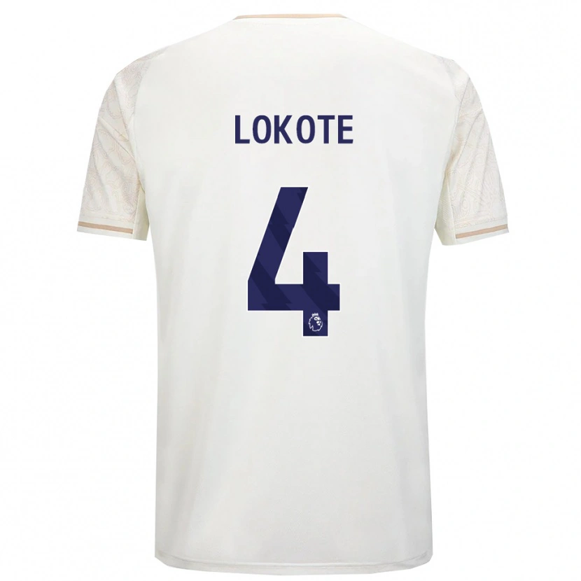Danxen Mujer Camiseta Eleazar Lokote #4 Blanco Roto Negro 2ª Equipación 2025/26 La Camisa