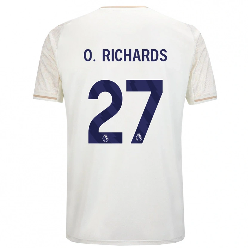 Danxen Mujer Camiseta Omar Richards #27 Blanco Roto Negro 2ª Equipación 2025/26 La Camisa