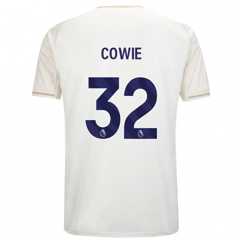 Danxen Mujer Camiseta Abi Cowie #32 Blanco Roto Negro 2ª Equipación 2025/26 La Camisa