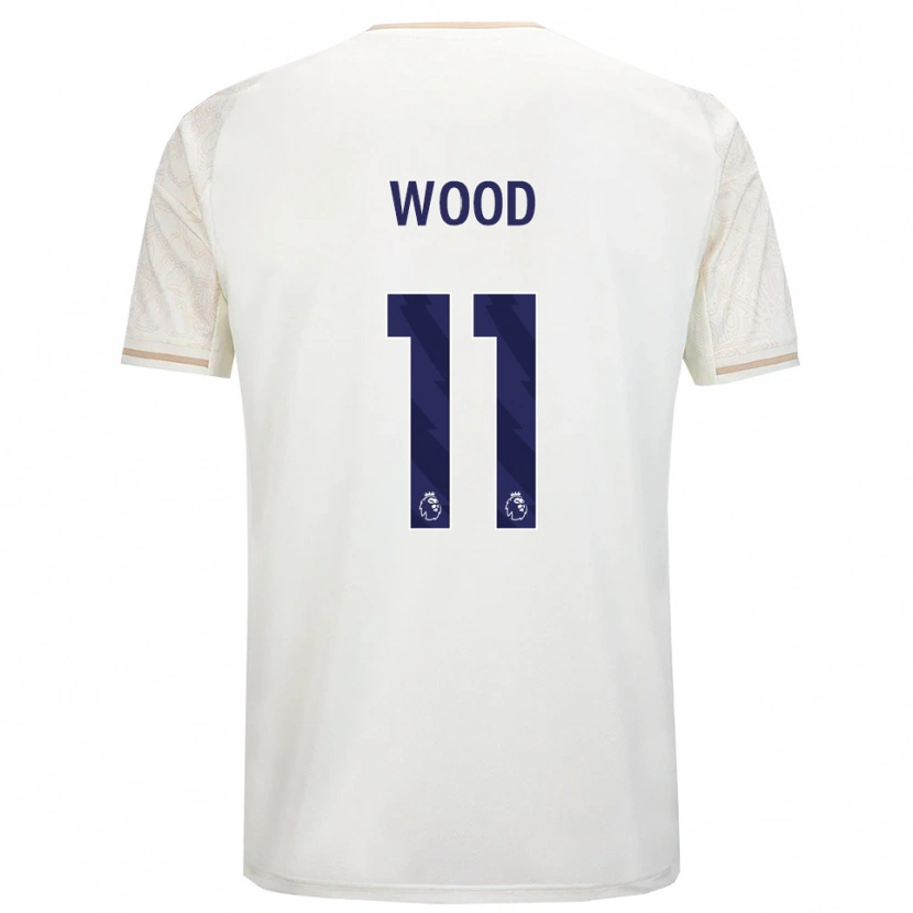 Danxen Mujer Camiseta Chris Wood #11 Blanco Roto Negro 2ª Equipación 2025/26 La Camisa