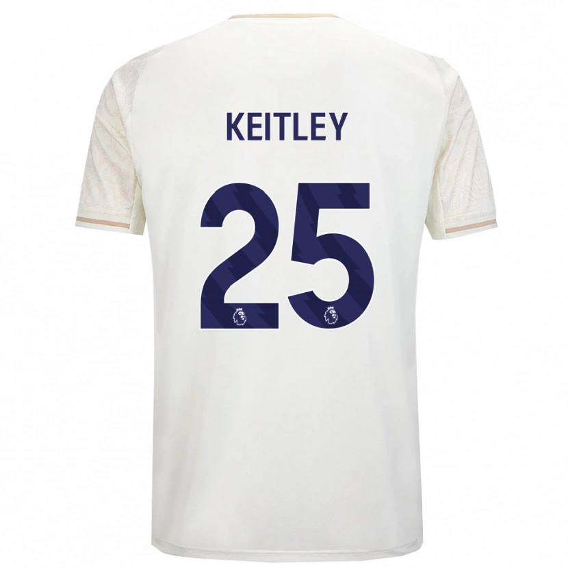 Danxen Mujer Camiseta Alice Keitley #25 Blanco Roto Negro 2ª Equipación 2025/26 La Camisa
