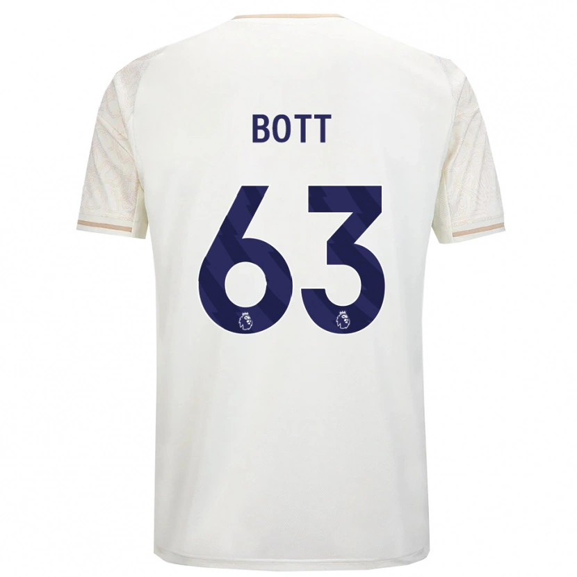 Danxen Mujer Camiseta Aaron Bott #63 Blanco Roto Negro 2ª Equipación 2025/26 La Camisa