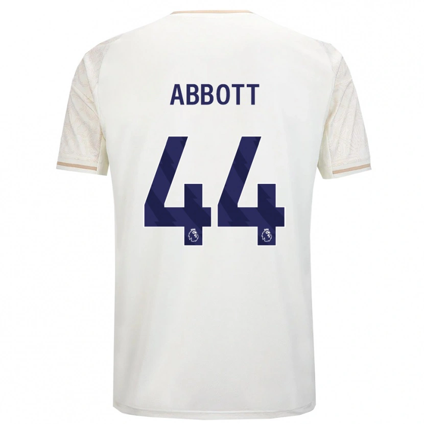 Danxen Mujer Camiseta Zach Abbott #44 Blanco Roto Negro 2ª Equipación 2025/26 La Camisa