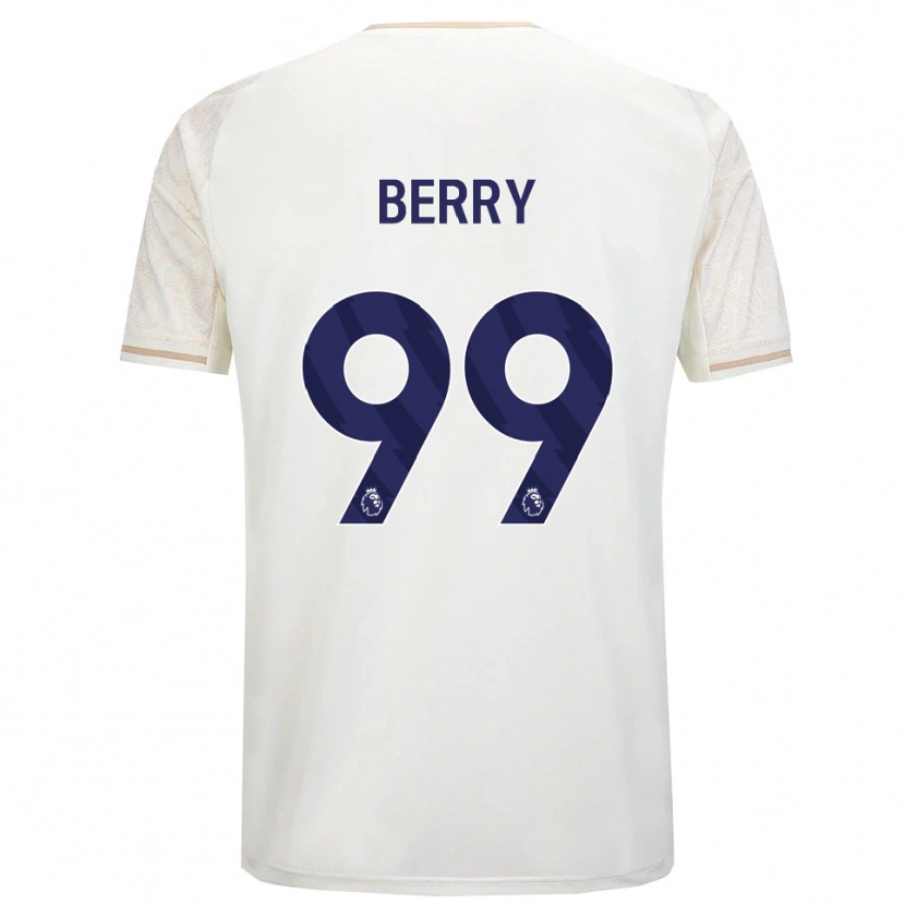 Danxen Mujer Camiseta Adam Berry #99 Blanco Roto Negro 2ª Equipación 2025/26 La Camisa