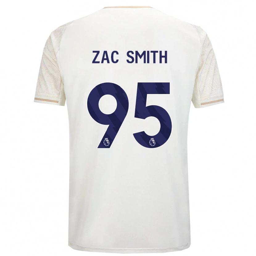 Danxen Mujer Camiseta Zac Smith #95 Blanco Roto Negro 2ª Equipación 2025/26 La Camisa