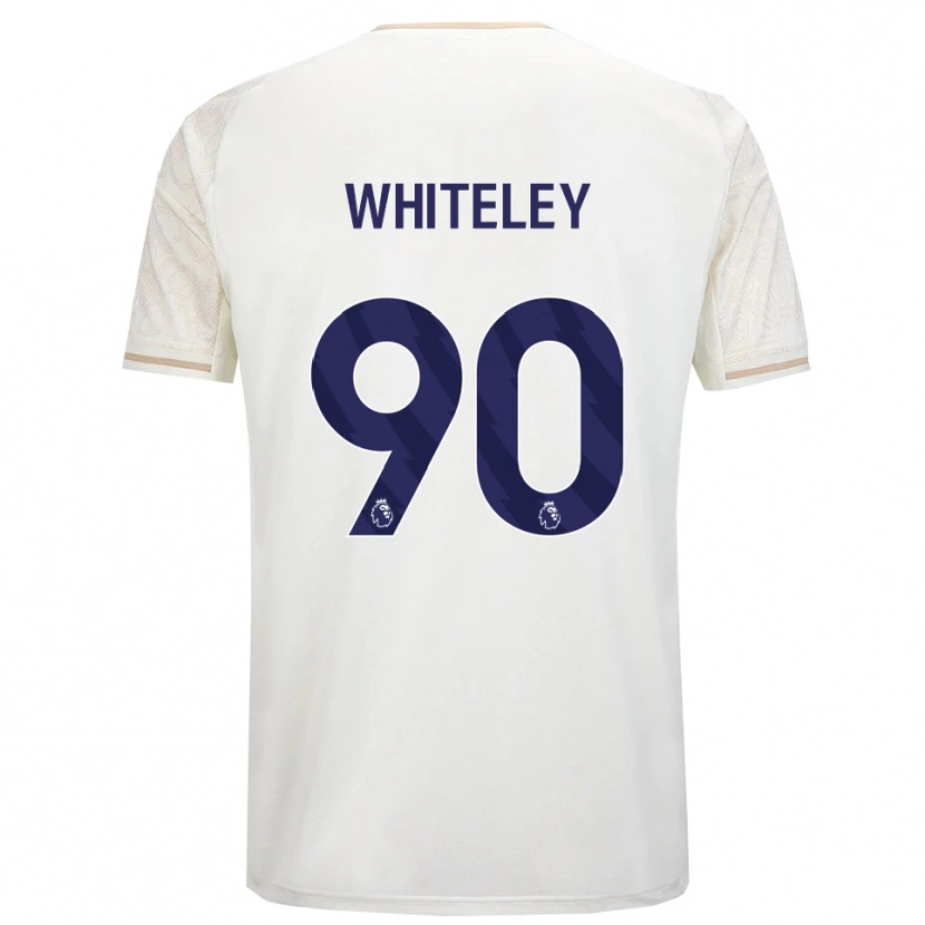 Danxen Mujer Camiseta Jonathan Whiteley #90 Blanco Roto Negro 2ª Equipación 2025/26 La Camisa