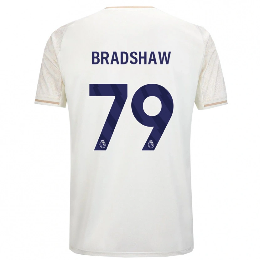 Danxen Mujer Camiseta Alfie Bradshaw #79 Blanco Roto Negro 2ª Equipación 2025/26 La Camisa