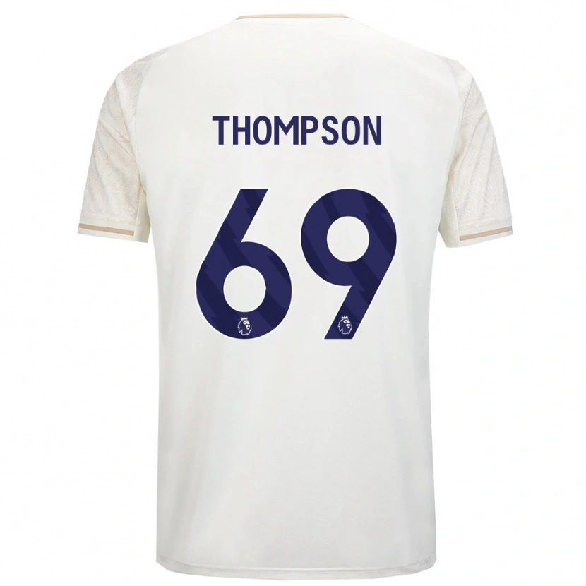 Danxen Mujer Camiseta Kalum Thompson #69 Blanco Roto Negro 2ª Equipación 2025/26 La Camisa