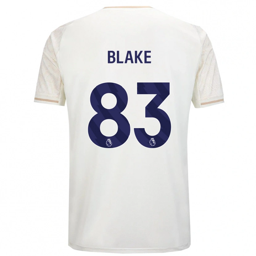 Danxen Mujer Camiseta Zyan Blake #83 Blanco Roto Negro 2ª Equipación 2025/26 La Camisa