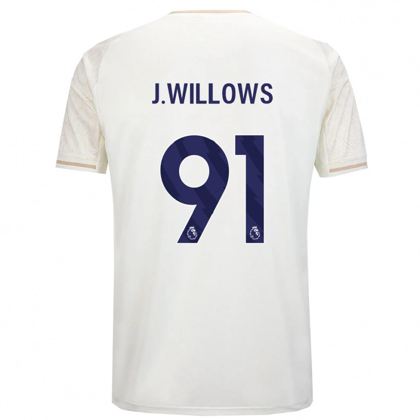 Danxen Mujer Camiseta Jordan Willows #91 Blanco Roto Negro 2ª Equipación 2025/26 La Camisa