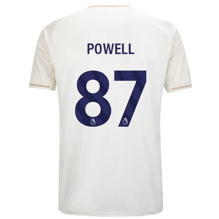 Danxen Mujer Camiseta Jayden Powell #87 Blanco Roto Negro 2ª Equipación 2025/26 La Camisa
