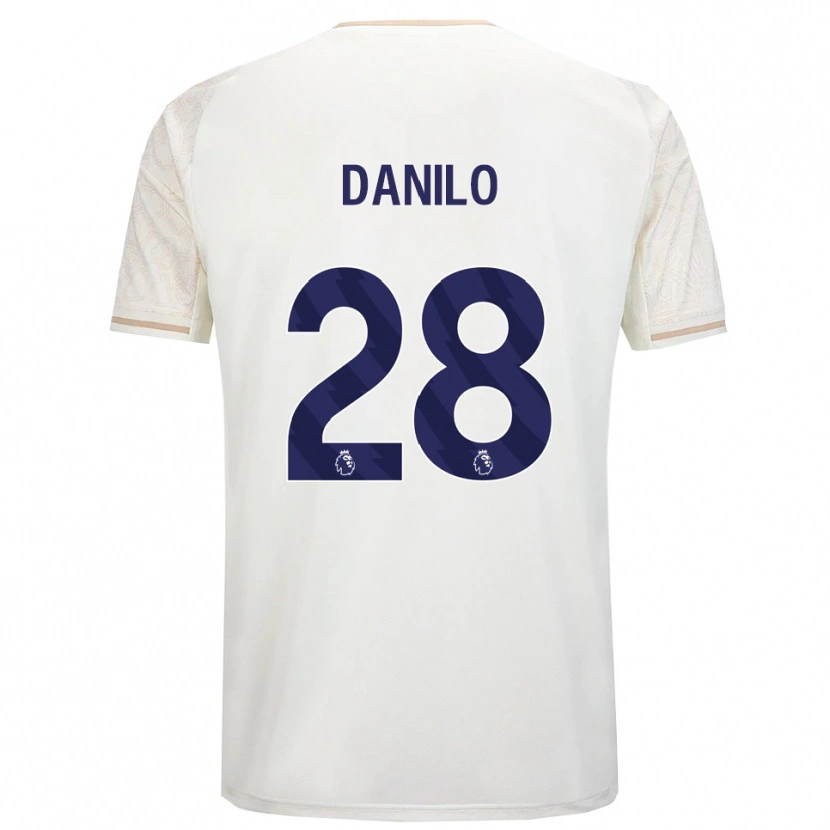 Danxen Mujer Camiseta Danilo #28 Blanco Roto Negro 2ª Equipación 2025/26 La Camisa