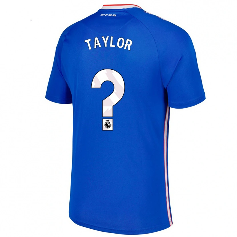Danxen Mujer Camiseta Lucas Taylor #0 Azul Blanco 2ª Equipación 2025/26 La Camisa